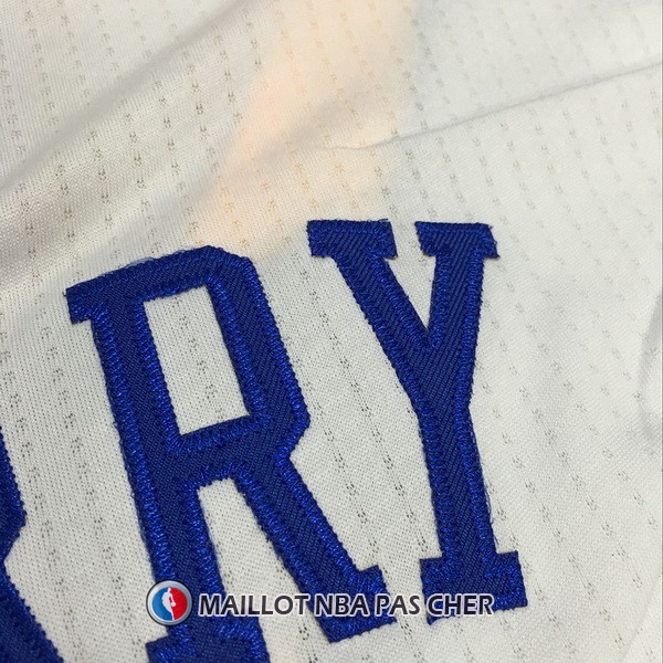 Maillot Authentique Manche Courte Golden State Warriors Curry 30 Blanc